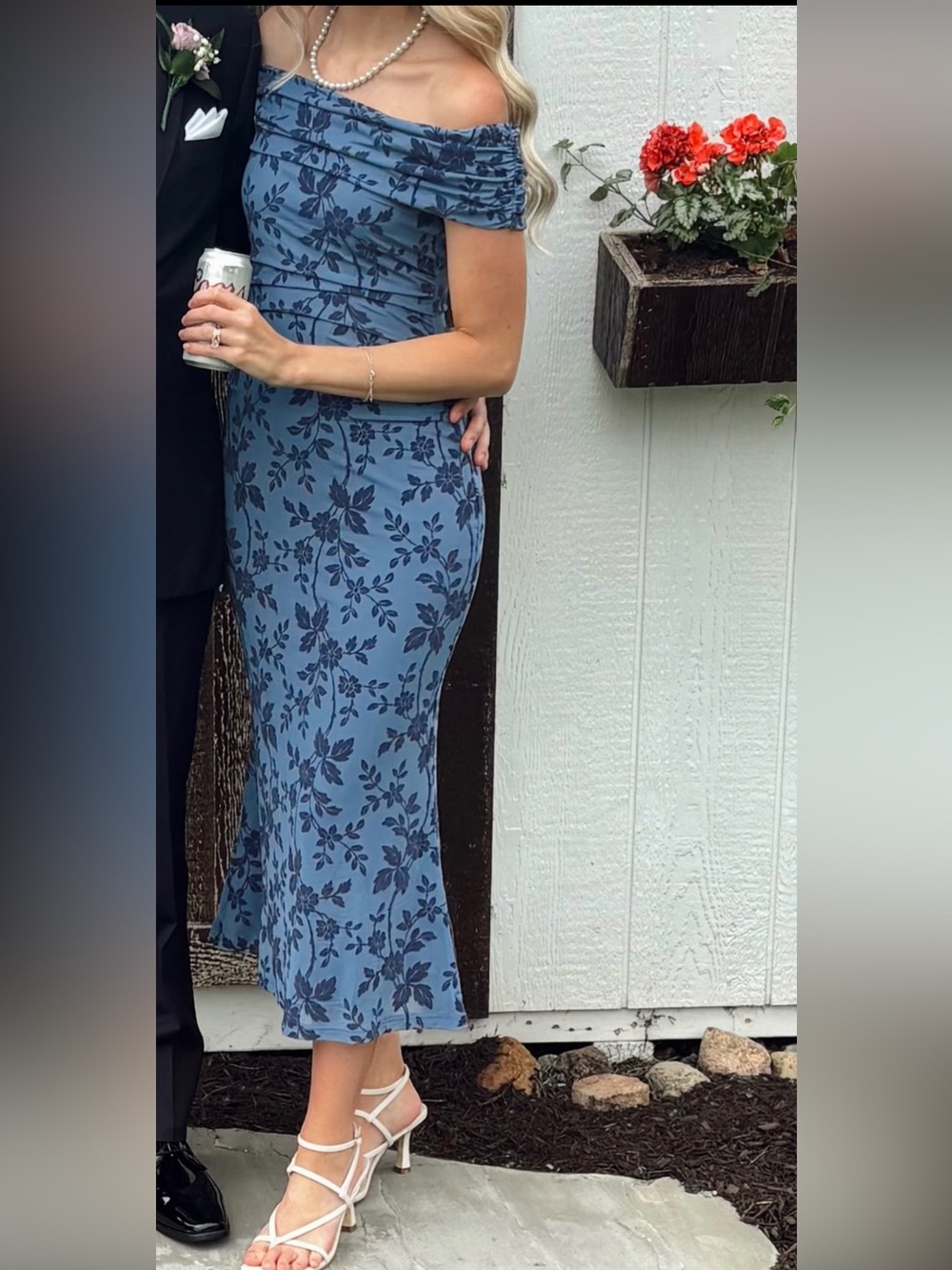 Blue floral dress
